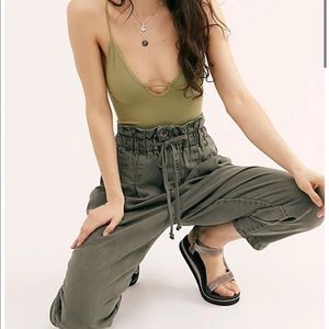 Free people margate trouser in moss